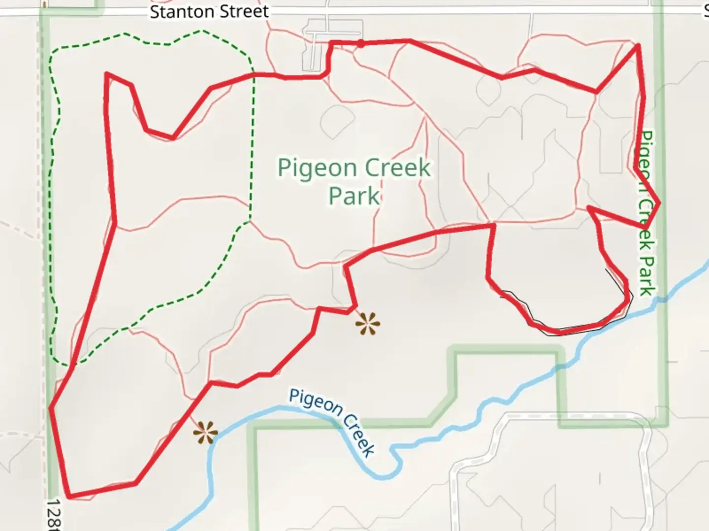 An image depicting the trail Red Pine Loop and its surrounding area.