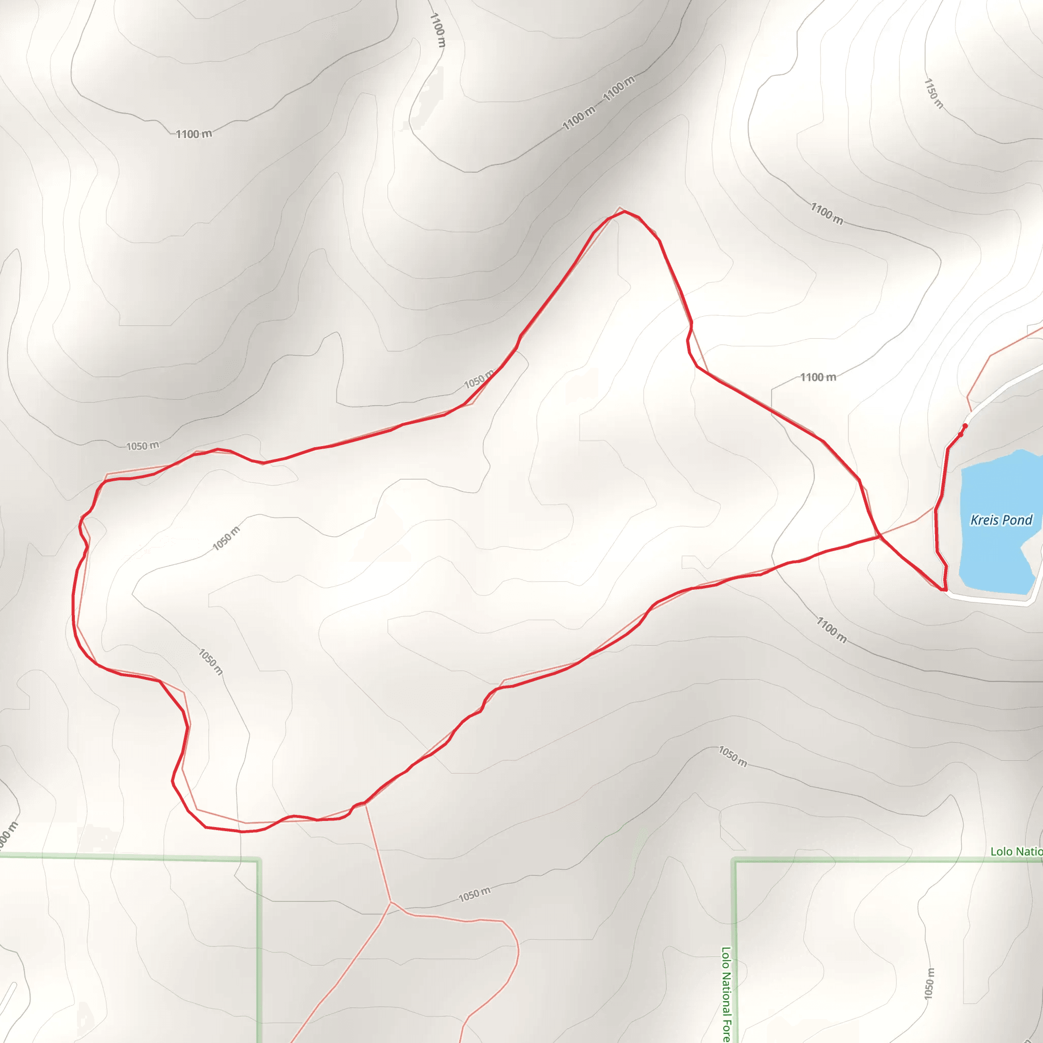 Kreis Pond Green Loop Trail mobile static map