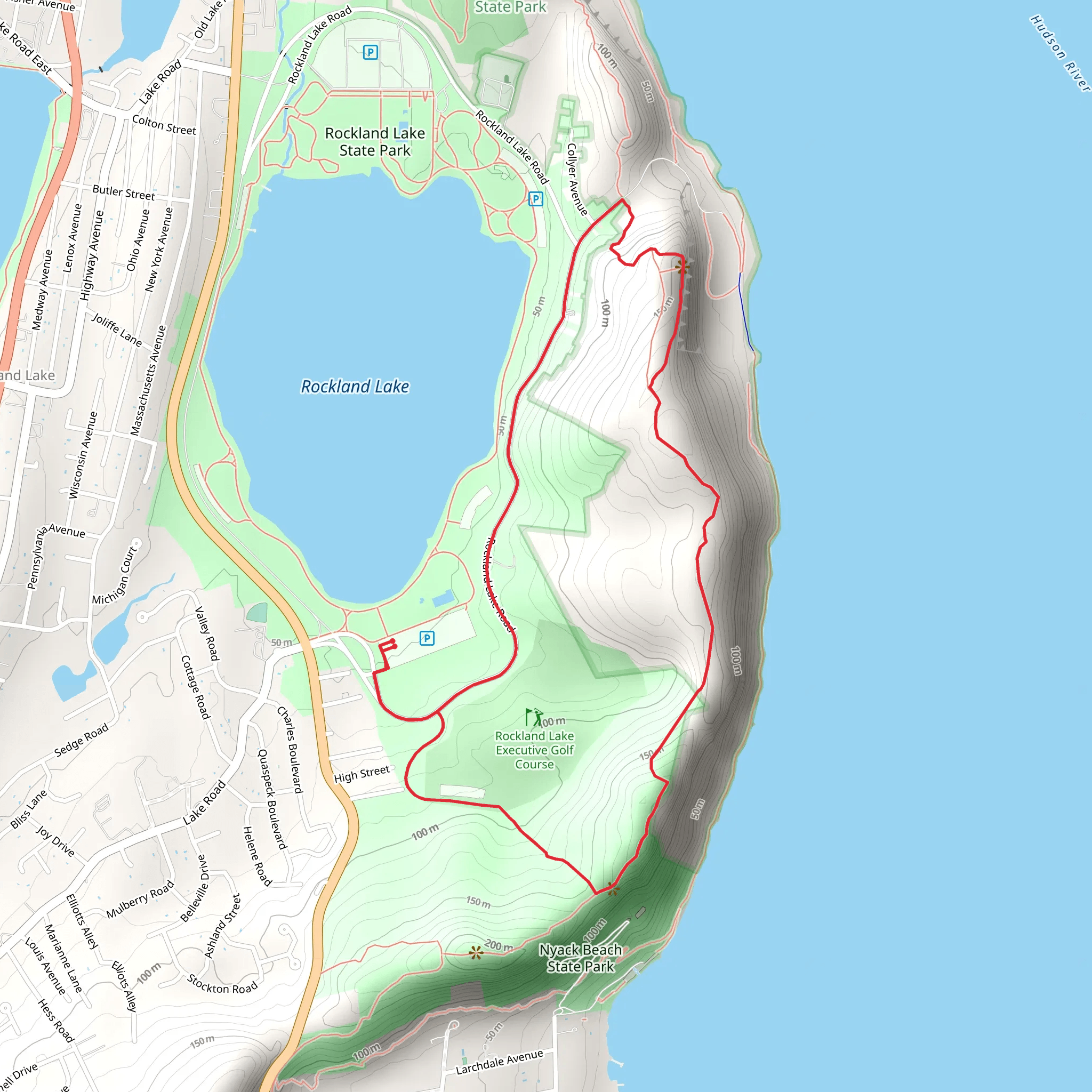 Rockland Lake Executive Golf Course Loop mobile static map