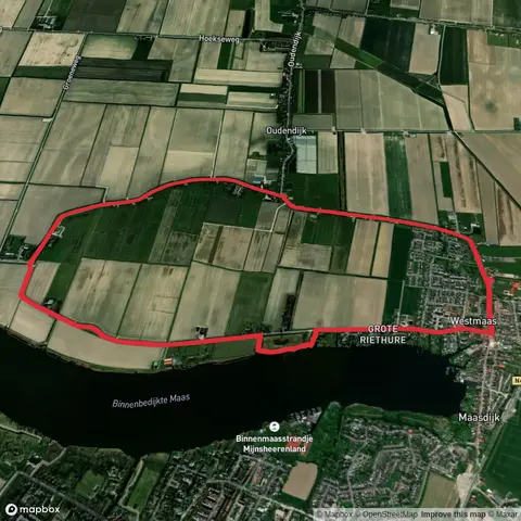 Binnenbedijkte Maas via Ritselaa Route