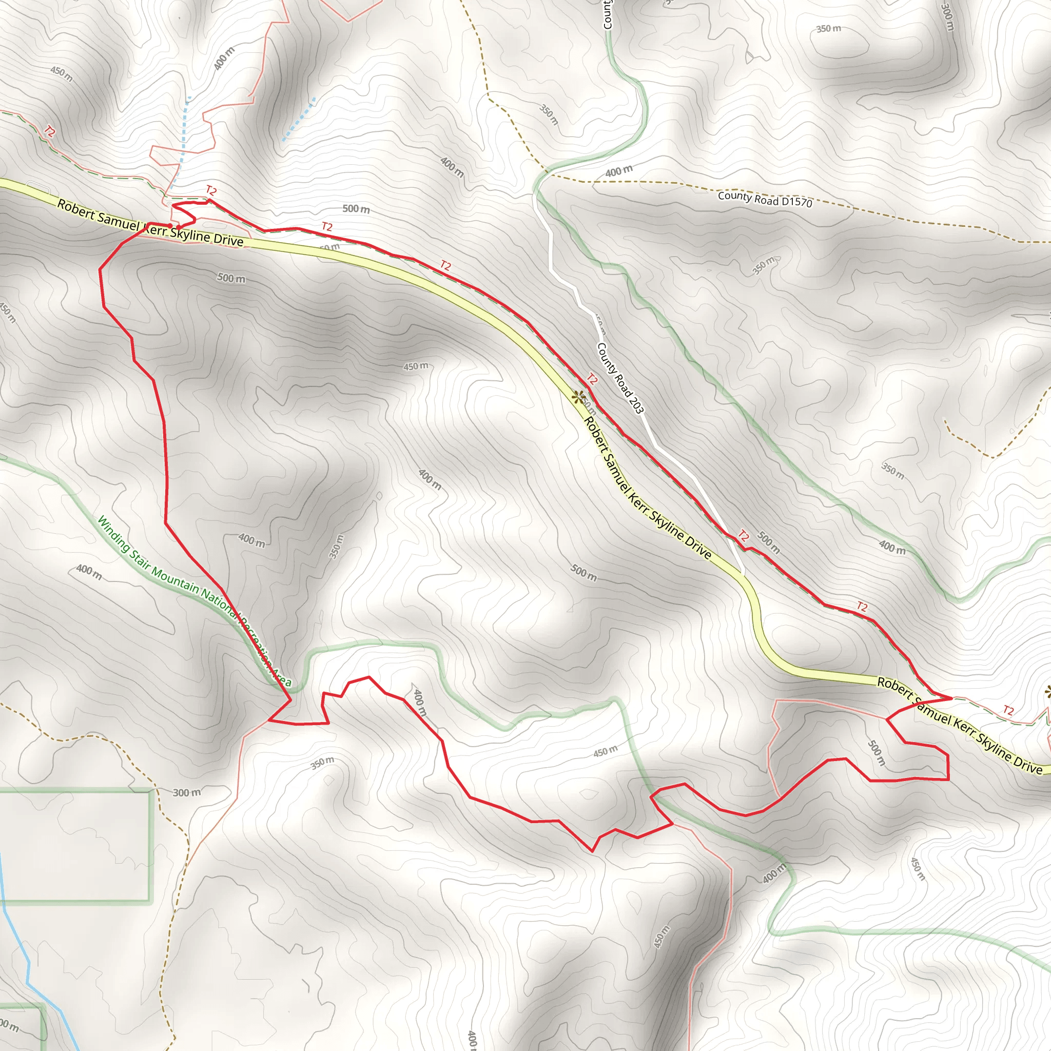 Billy Creek and Ouachita Loop Trail mobile static map