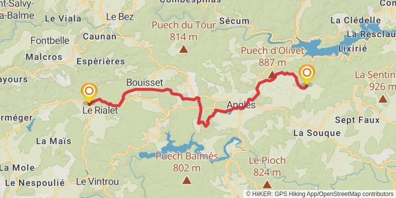 Camino Menton-Candanchu via Arles stage 38 Map