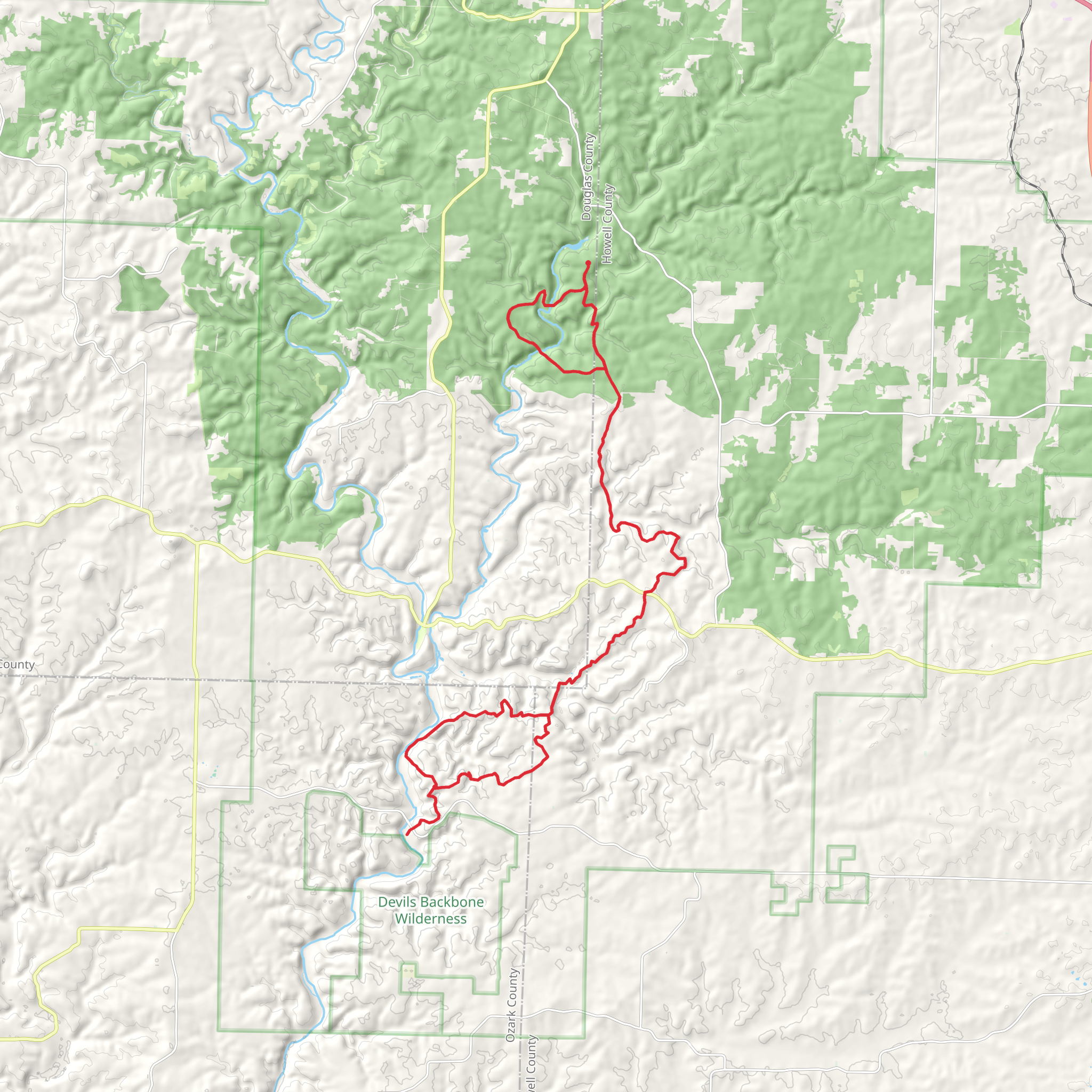 Ridge Runner Trail mobile static map