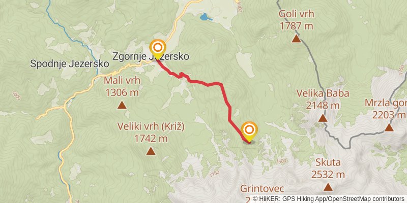The Slovene Mountain Trail alt 3 Map