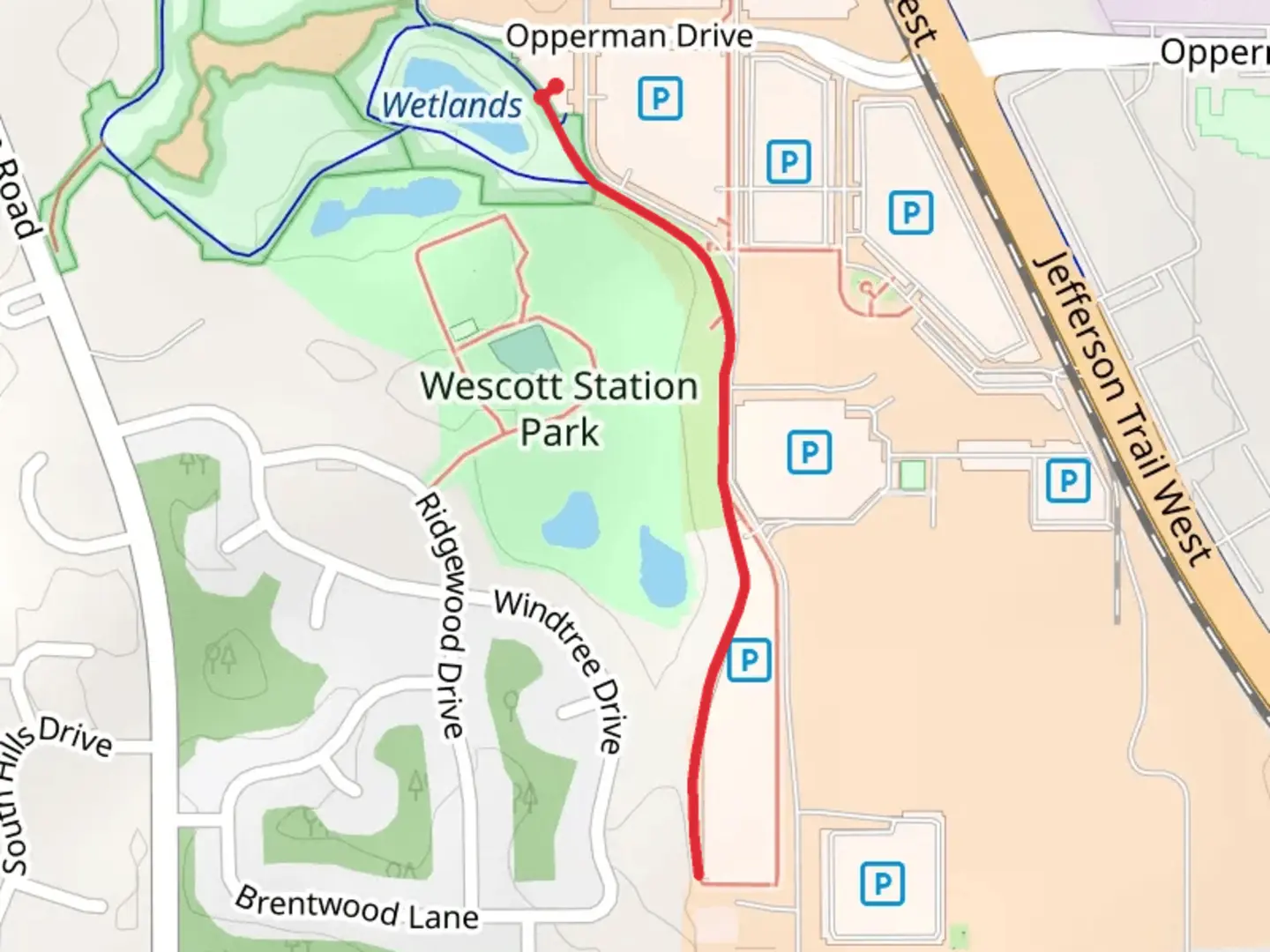 An image depicting the trail Lowland Path and its surrounding area.
