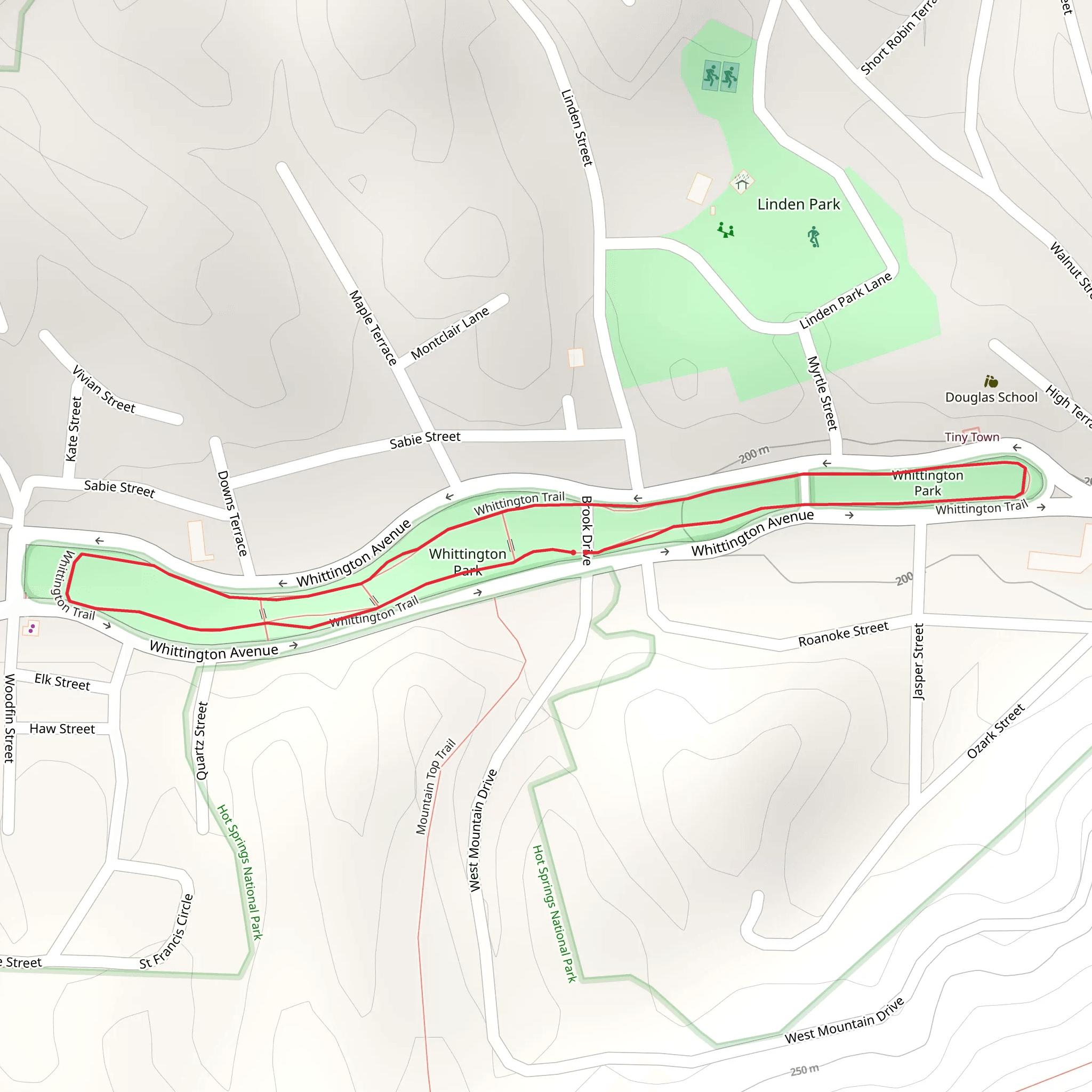 Whittington Trail mobile static map