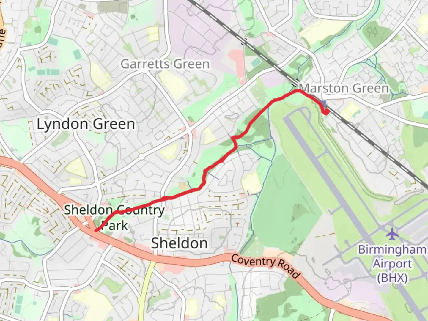 An image depicting the trail Sheldon Country Park Walk and its surrounding area.