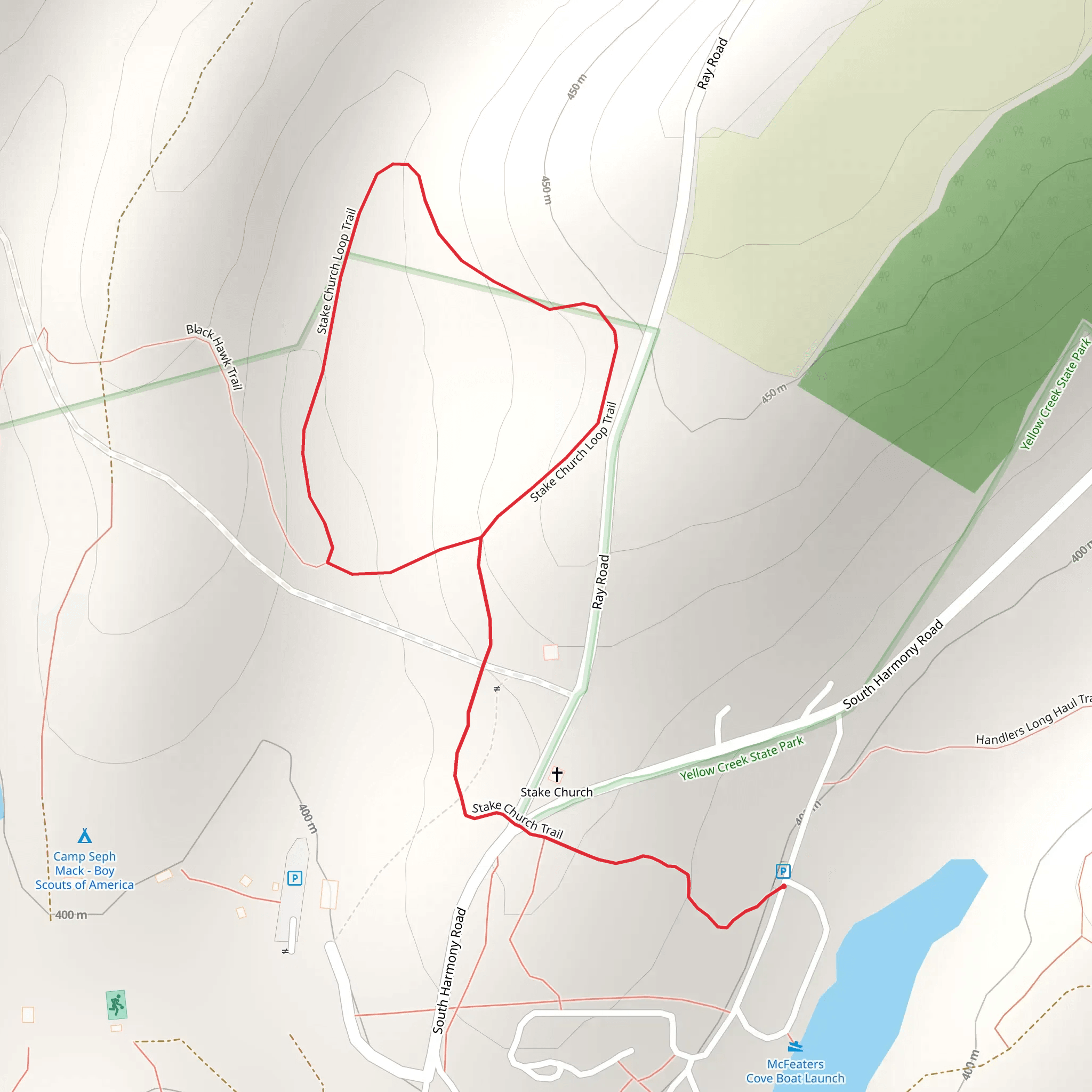 Stake Church Loop Trail mobile static map