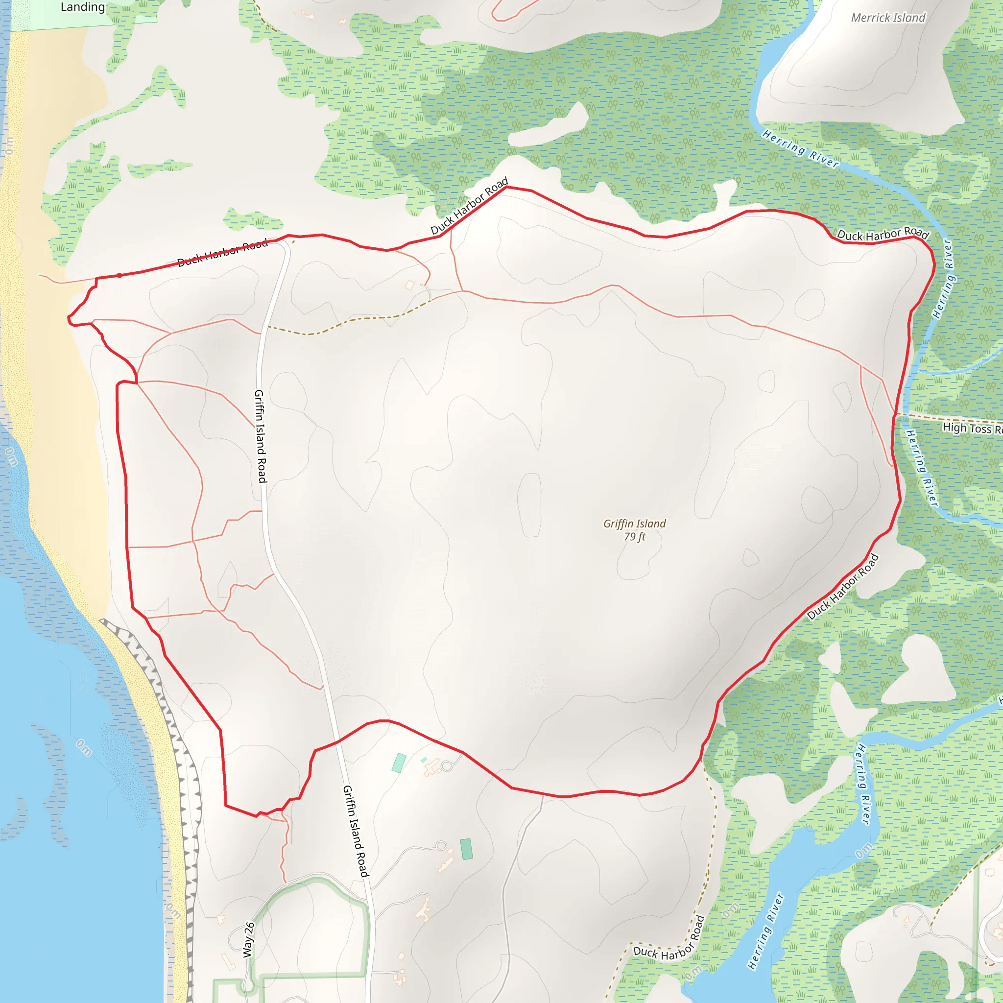 Griffin Island via Duck Harbor Road mobile static map