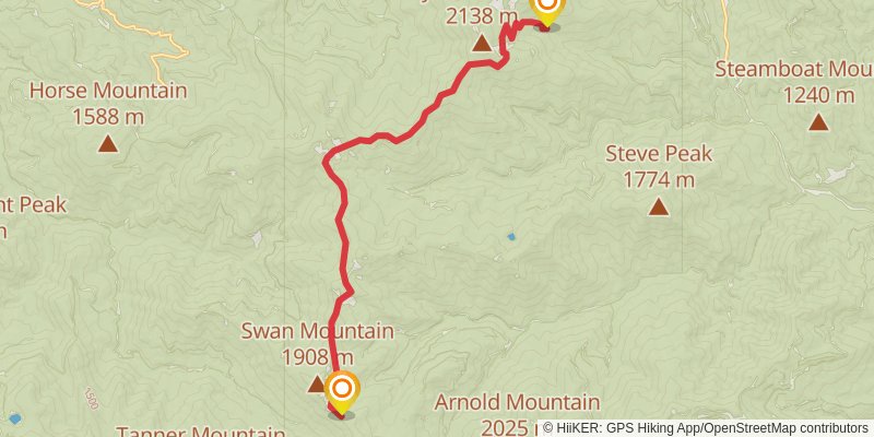 Siskiyou Boundary Trail stage 3 Map