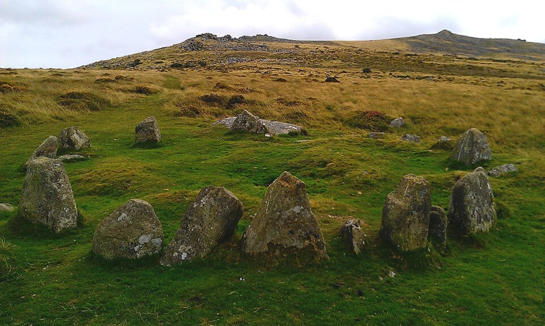 An image depicting the trail Winter Tor, Belstone Tor via Tramlines Bridhleway and its surrounding area.
