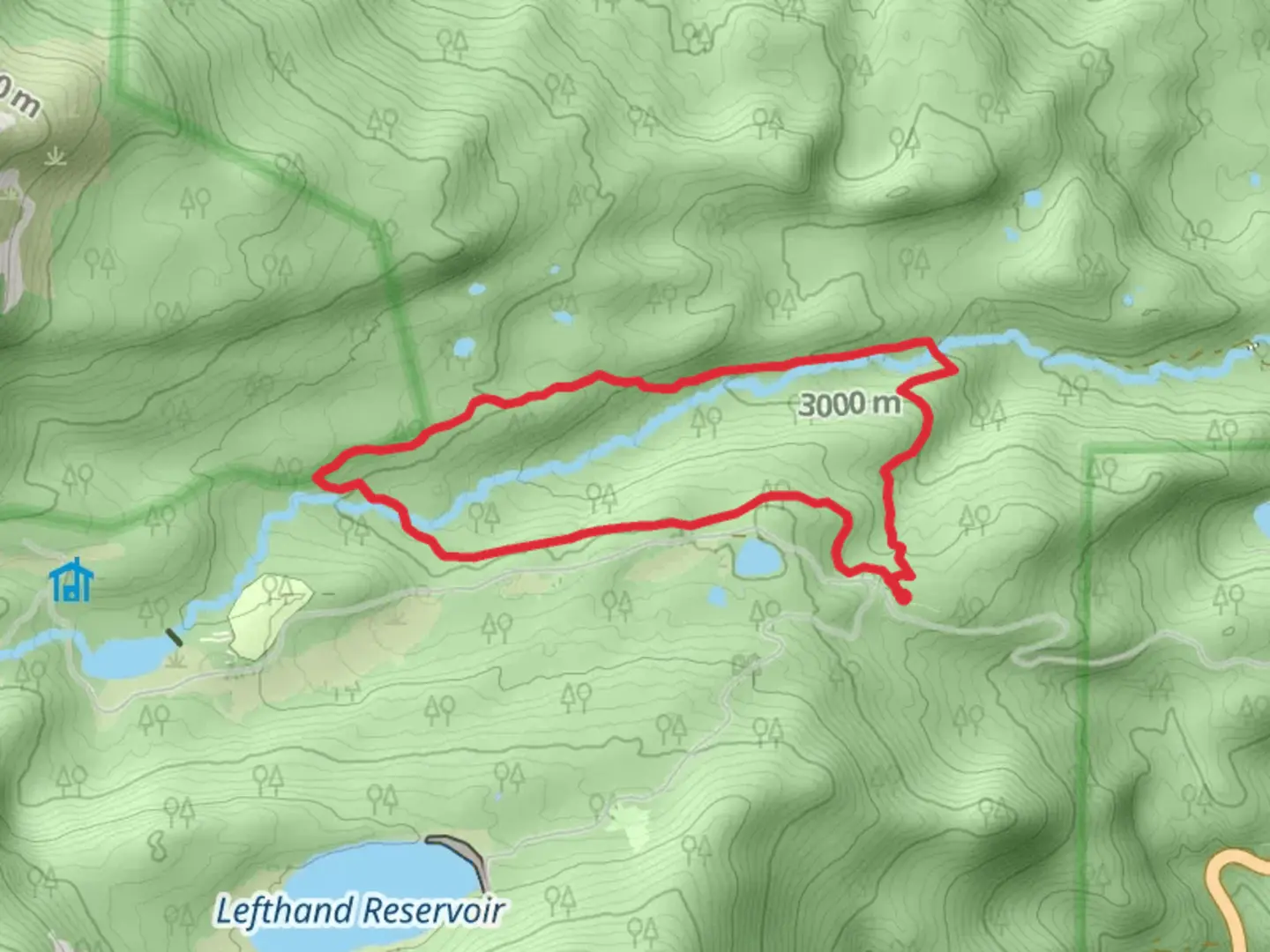 An image depicting the trail South St Vrain Trail and Waldrop Trail Loop and its surrounding area.