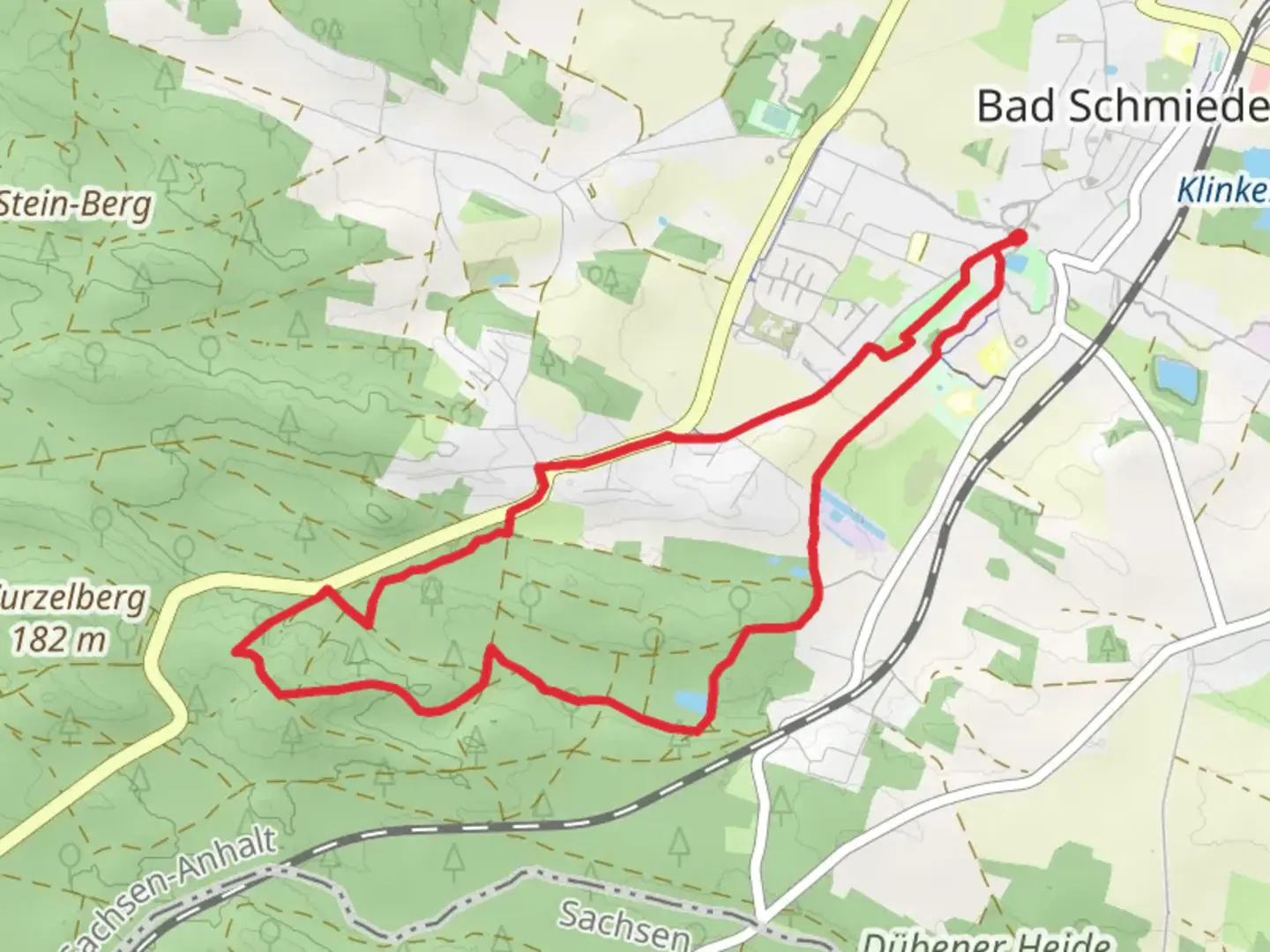 An image depicting the trail Vitriolteich Loop via Heideringweg and its surrounding area.