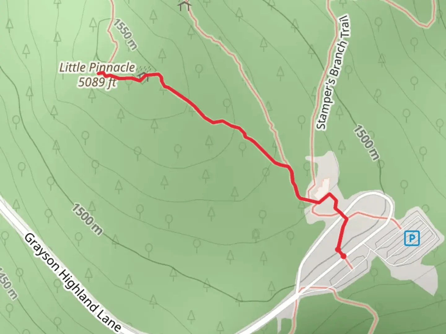 An image depicting the trail Little Pinnacle and its surrounding area.