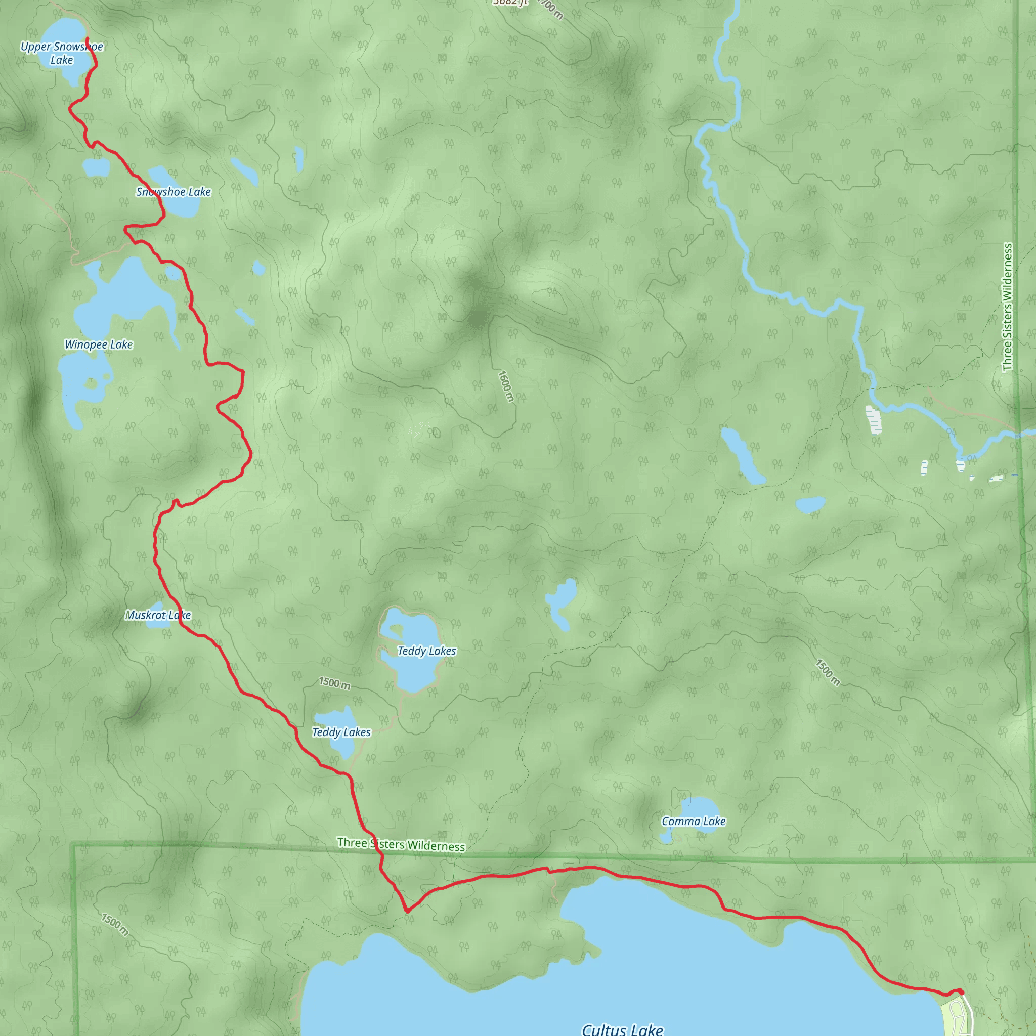 Snowshoe and Winopee Lake Trail mobile static map