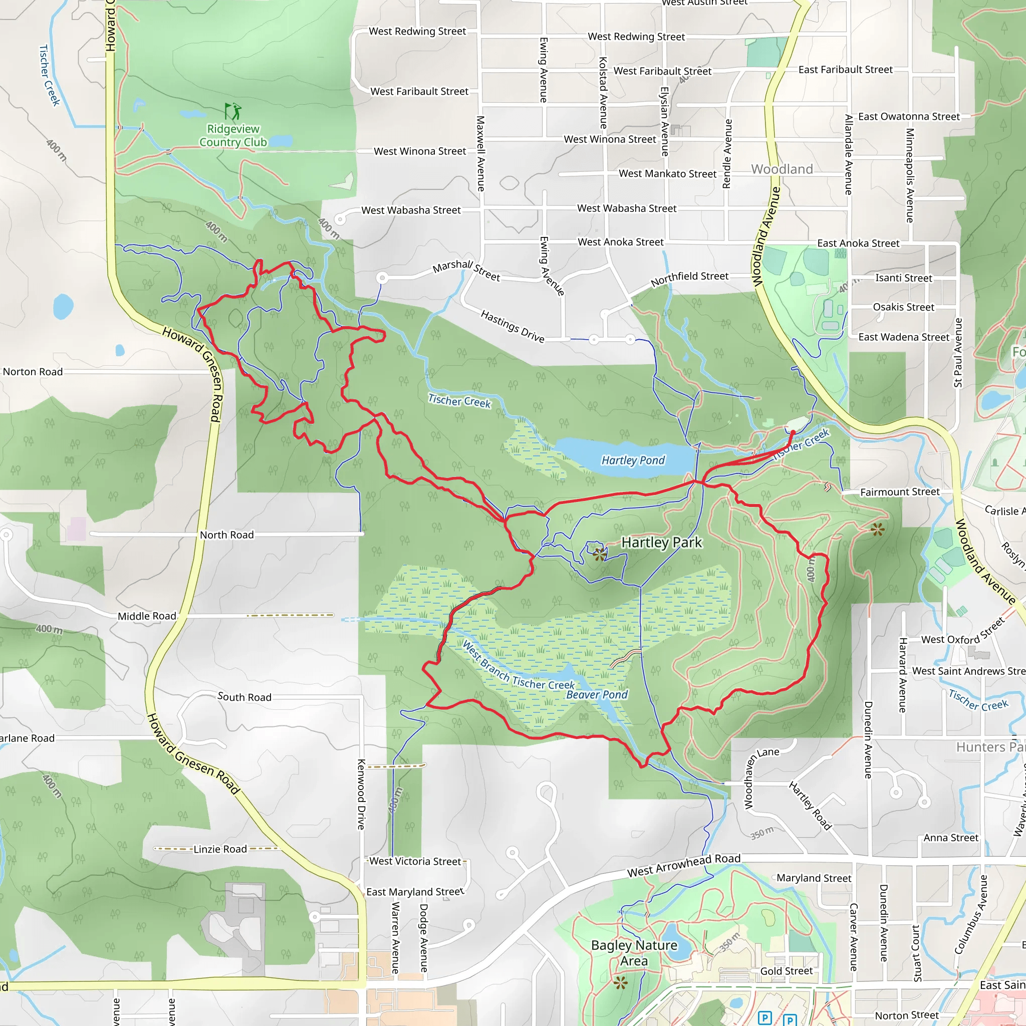 Old Tunnel, Guard Rail and Superior Hiking Loop Trail mobile static map
