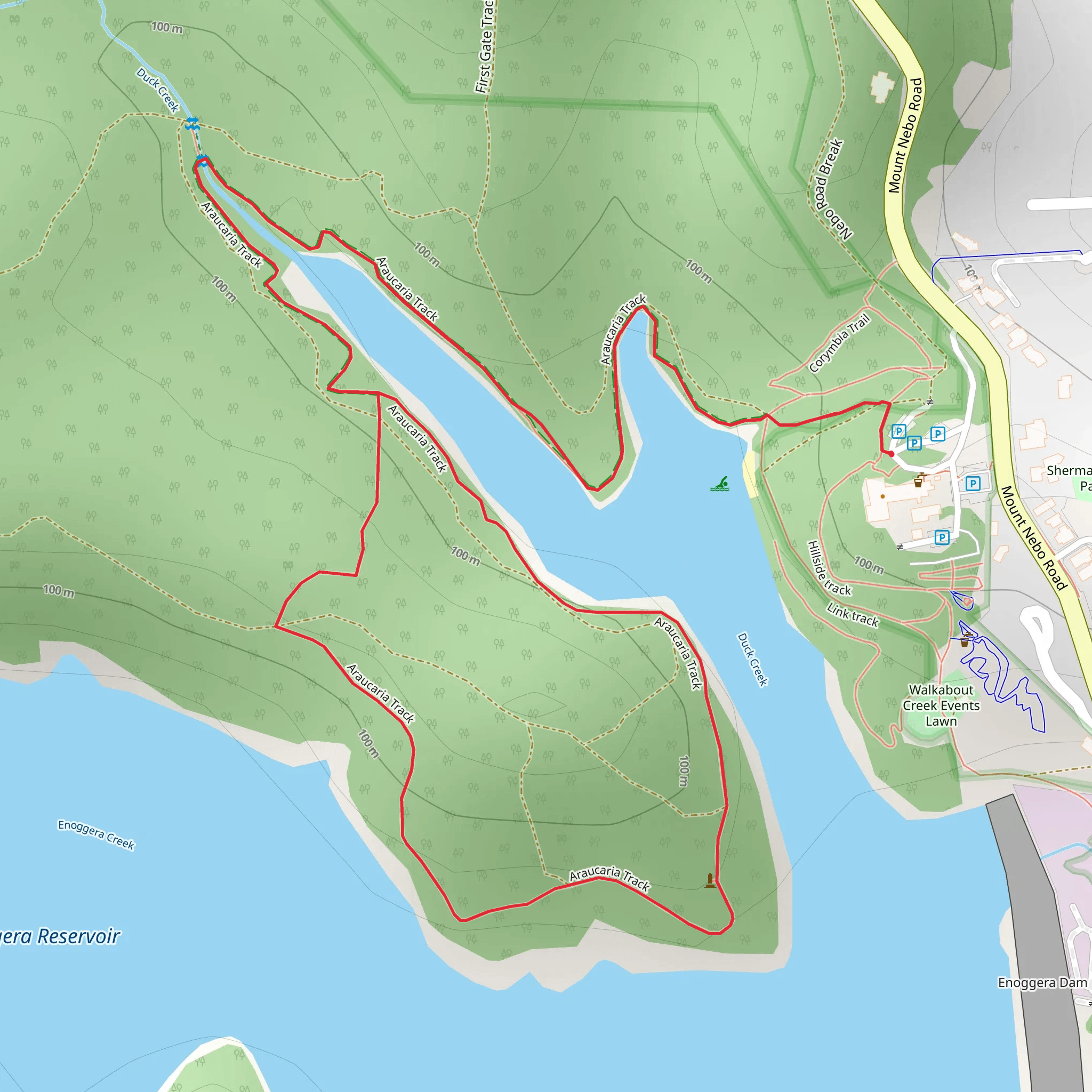 Araucaria Track mobile static map