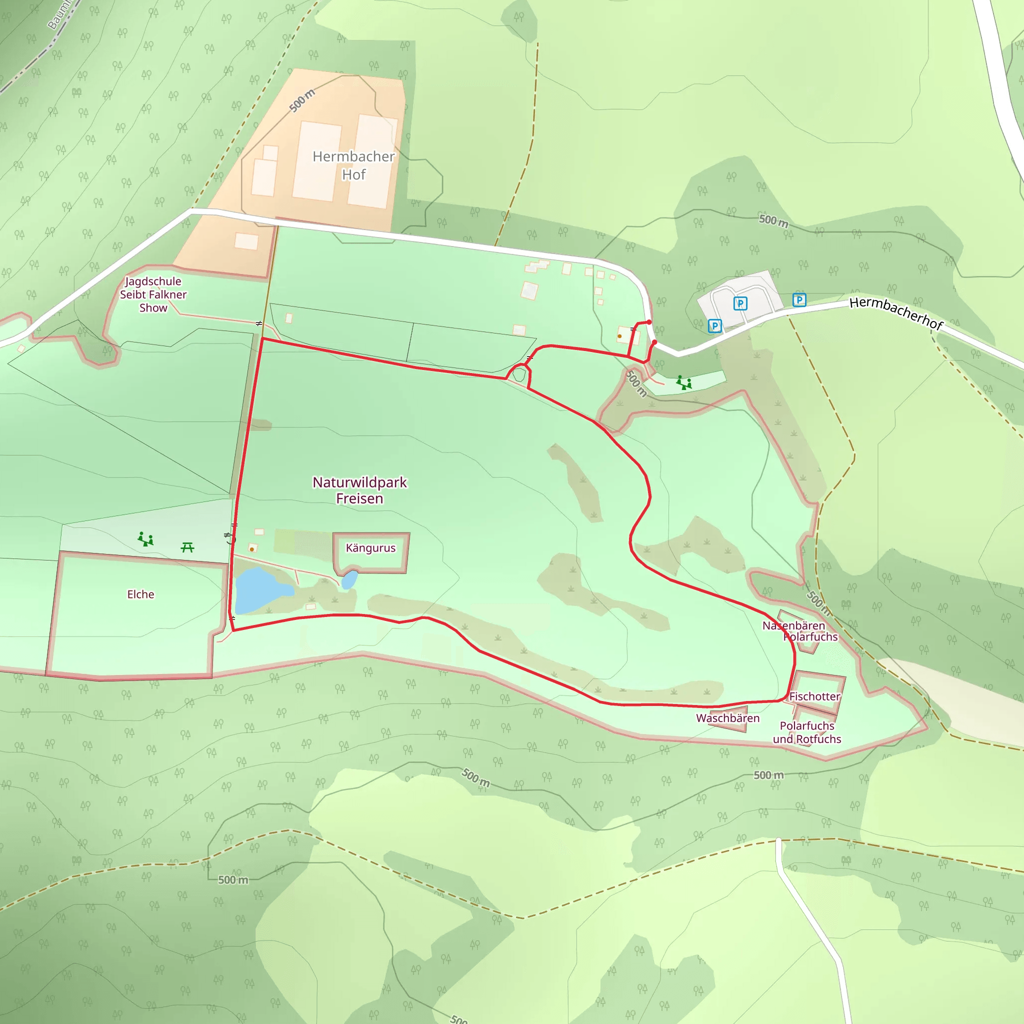 Naturwildpark Freisen Loop mobile static map