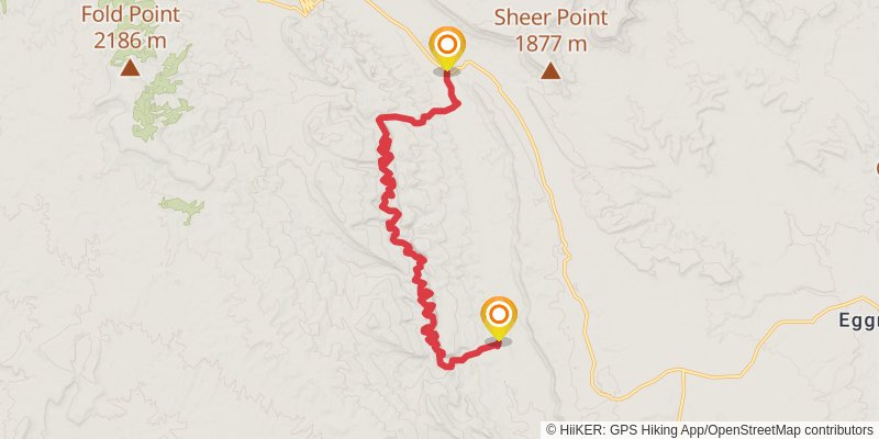 Lower Muley Twist Canyon Loop Trail stage 2 Map
