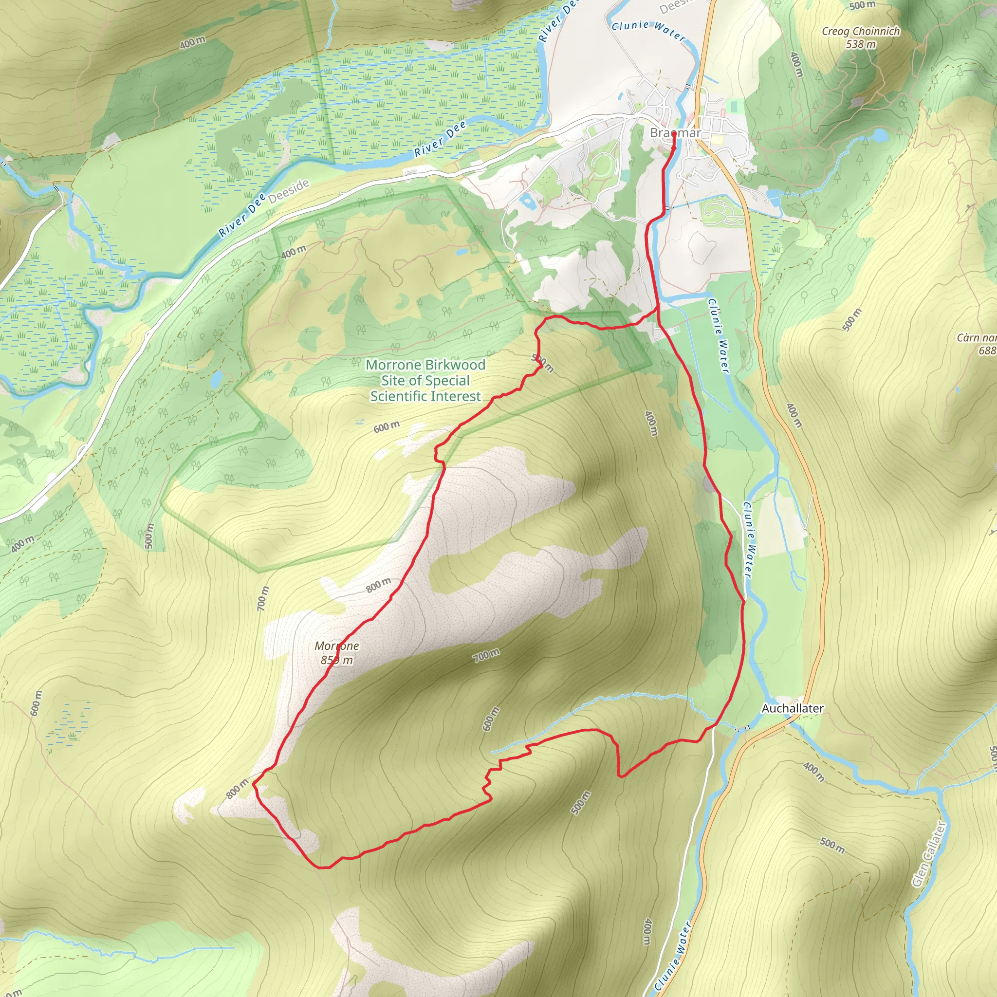 Morrone Route mobile static map