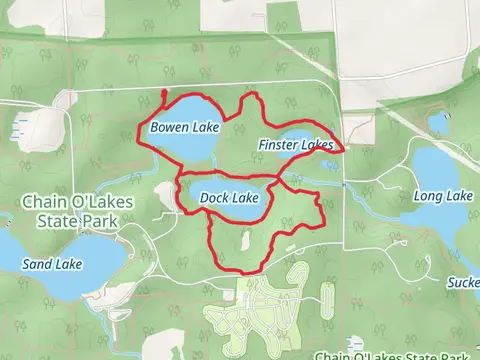 Bowen Lake, Finster Lakes and Dock Lake Loop