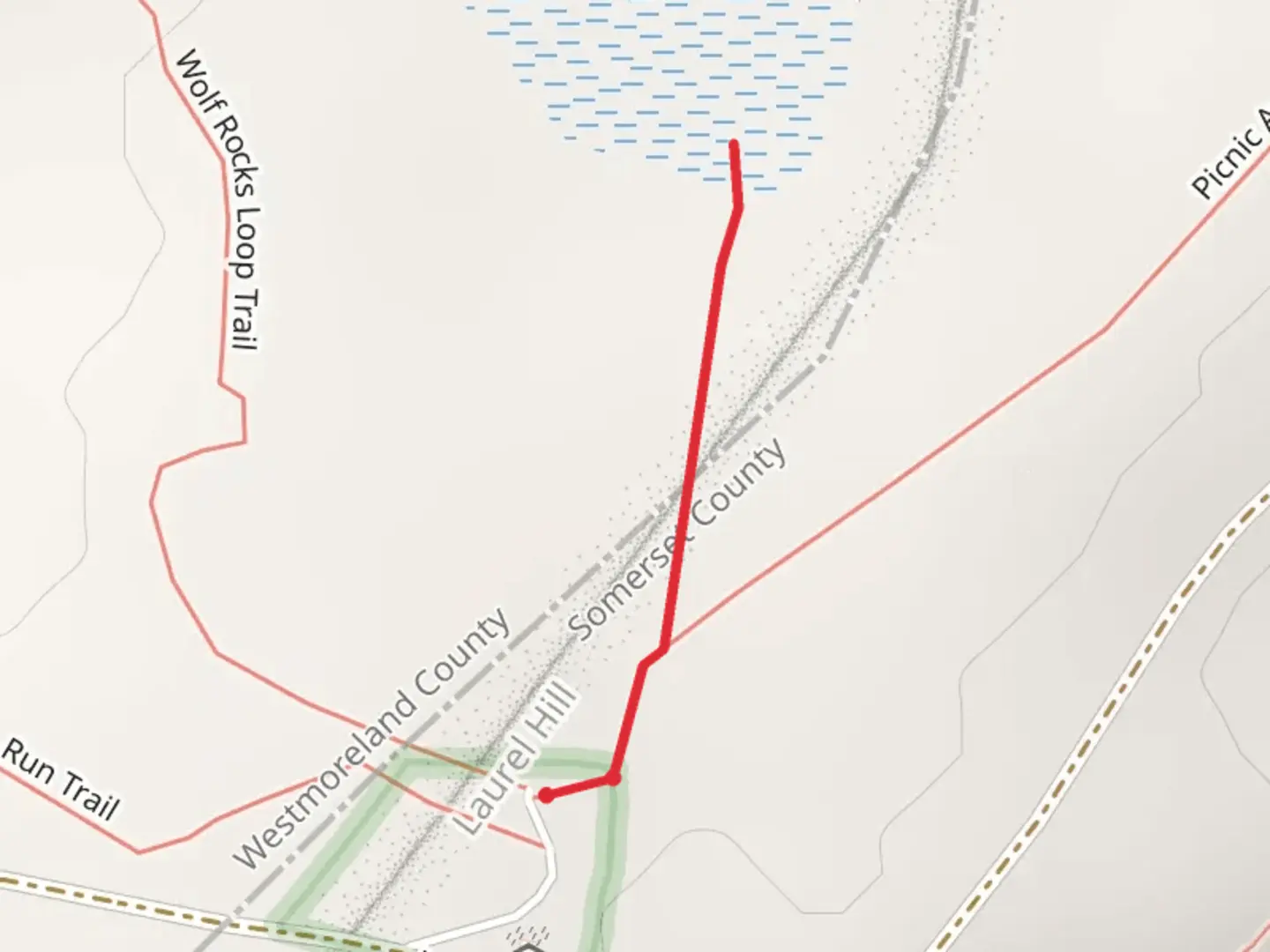 An image depicting the trail Westmoreland Picnic Area and its surrounding area.