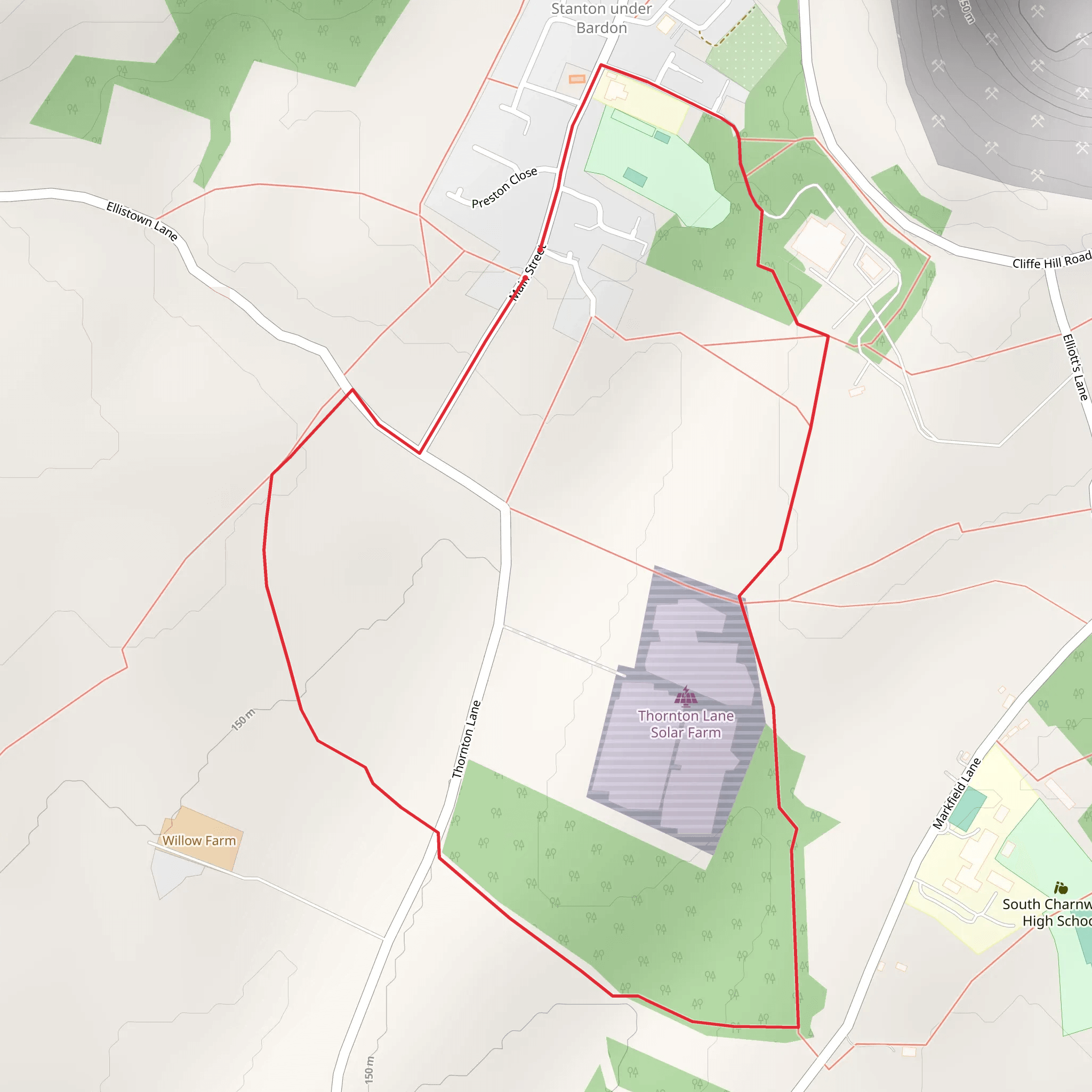 Stanton under Bardon Loop mobile static map