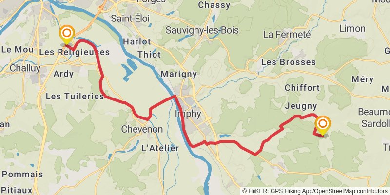 GR 3 - Vallee De La Loire stage 25 Map