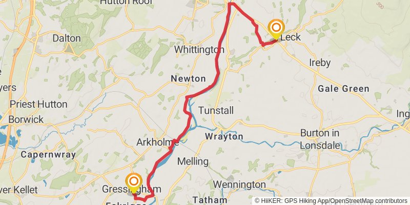 Liverpool South Parkway to Walney Island Walk stage 22 Map