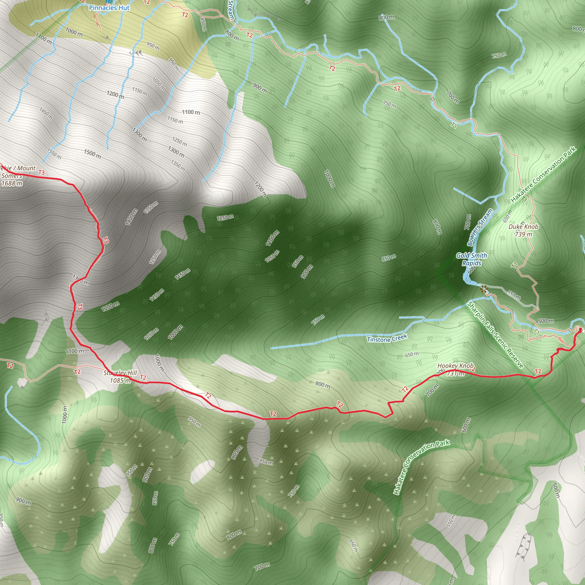 Mount Somers Summit mobile static map