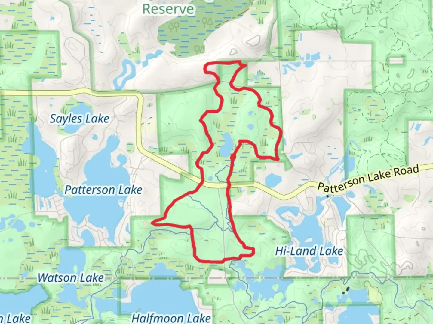 An image depicting the trail Potawatomi Loop Trail - Gosling Lake and its surrounding area.