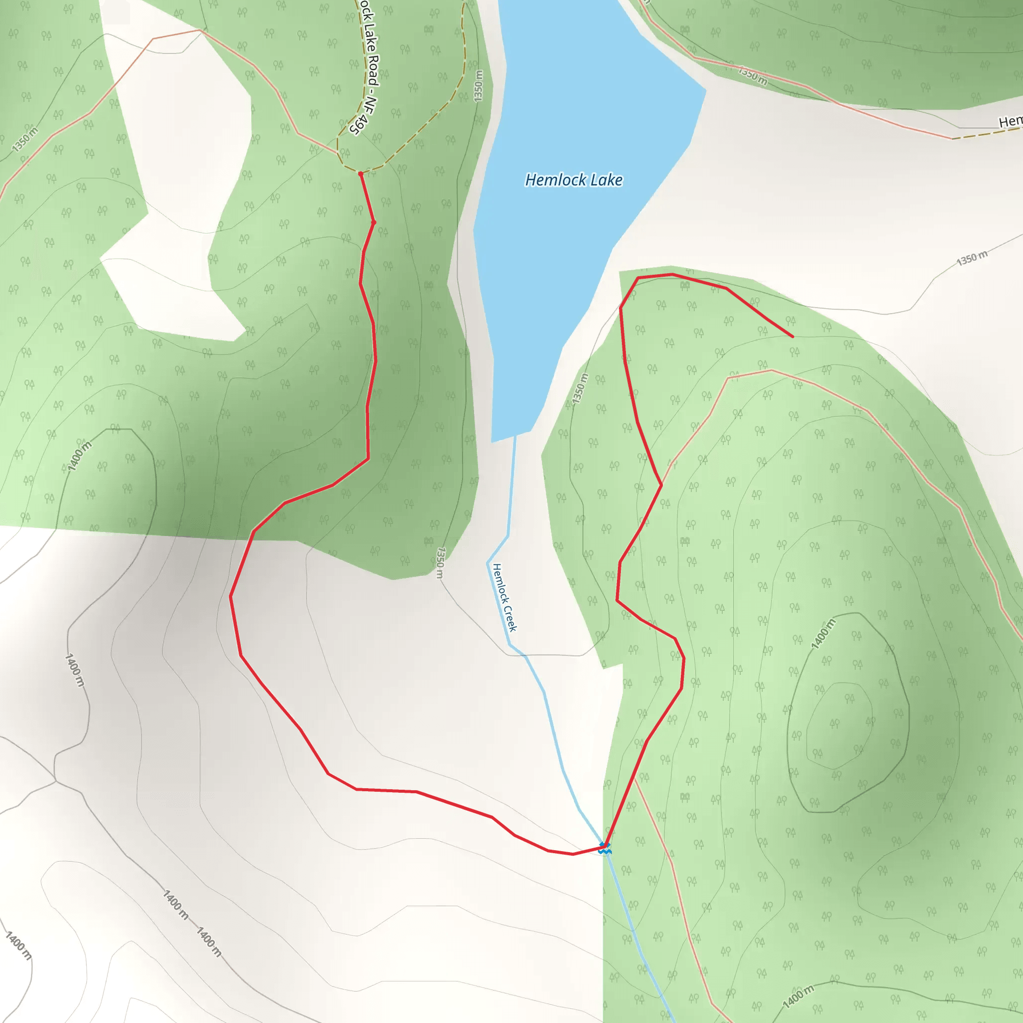 Hemlock Remote Camp Trail mobile static map