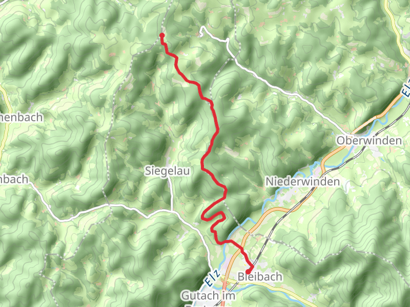 Bleibach to Hohe Eck via Rauchsbuehl - Roescheneck