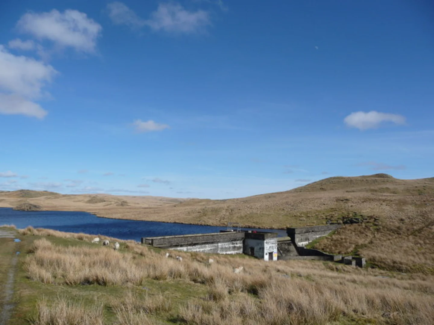 An image depicting the trail Teifi Pools from near Strata Florida and its surrounding area.