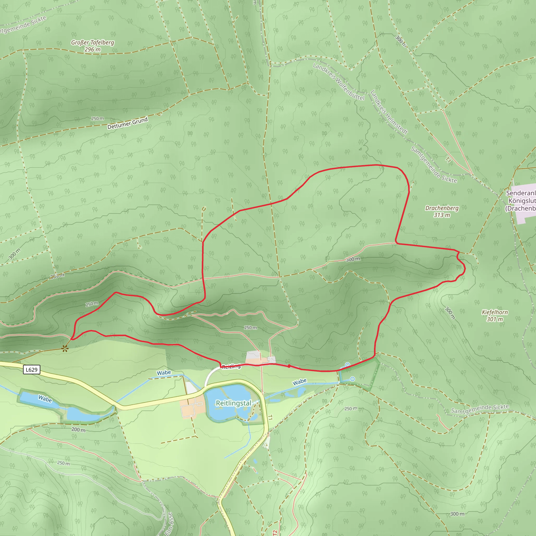 Krimmelburg via Elm Rundwanderweg mobile static map