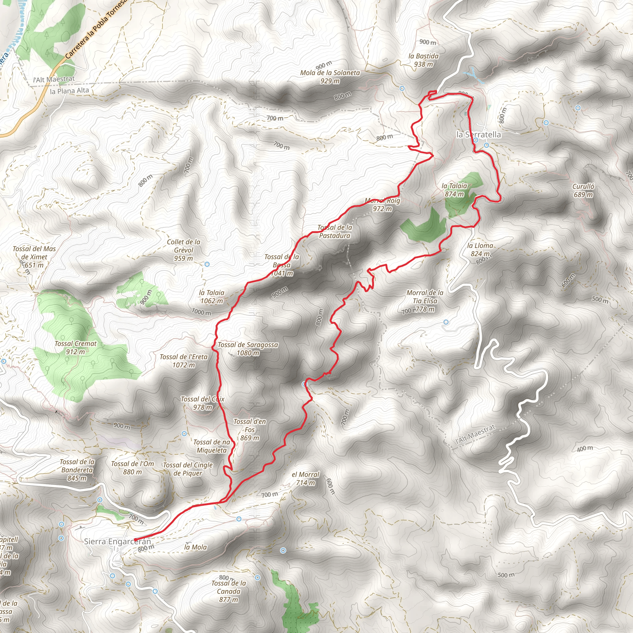 Circular Sierra Engarcerán - Serratella PR CV 349 mobile static map