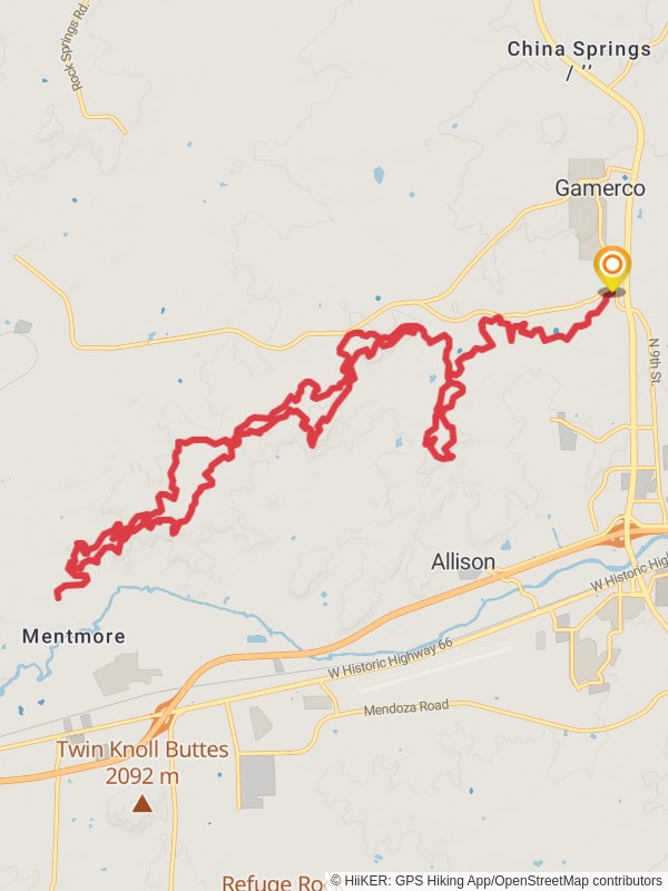 Large loop of the High Desert Trail System mobile static map