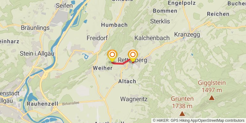 Wasserläufer - Route spur 3 Map