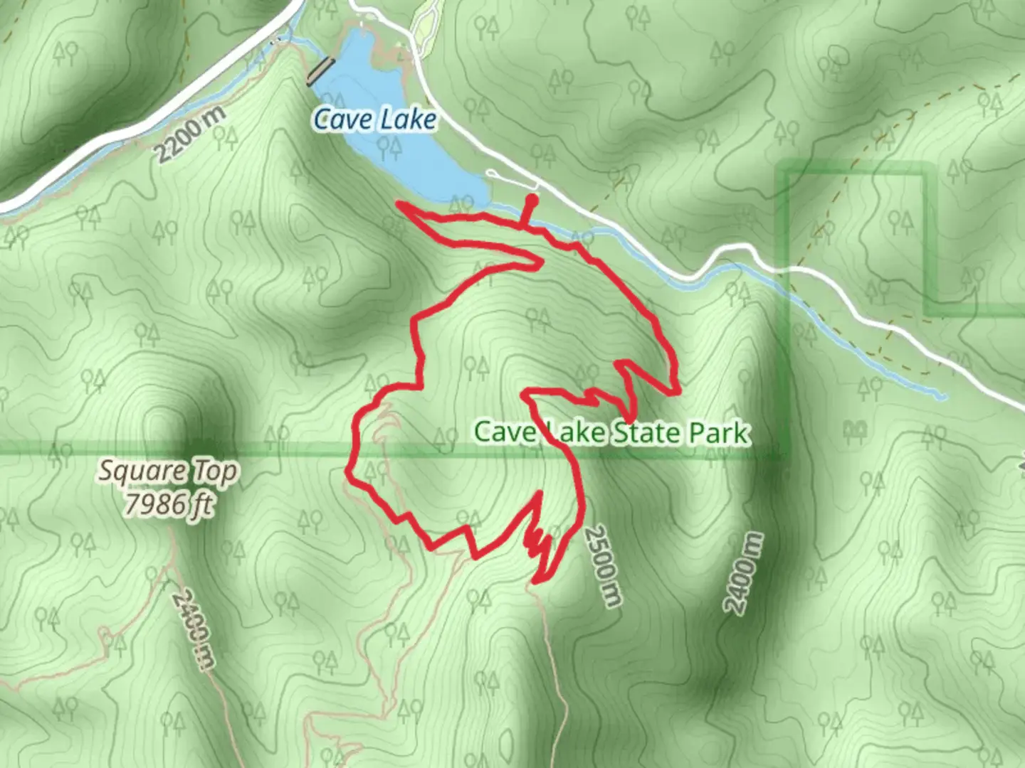 An image depicting the trail Overlook Loop Trail and its surrounding area.