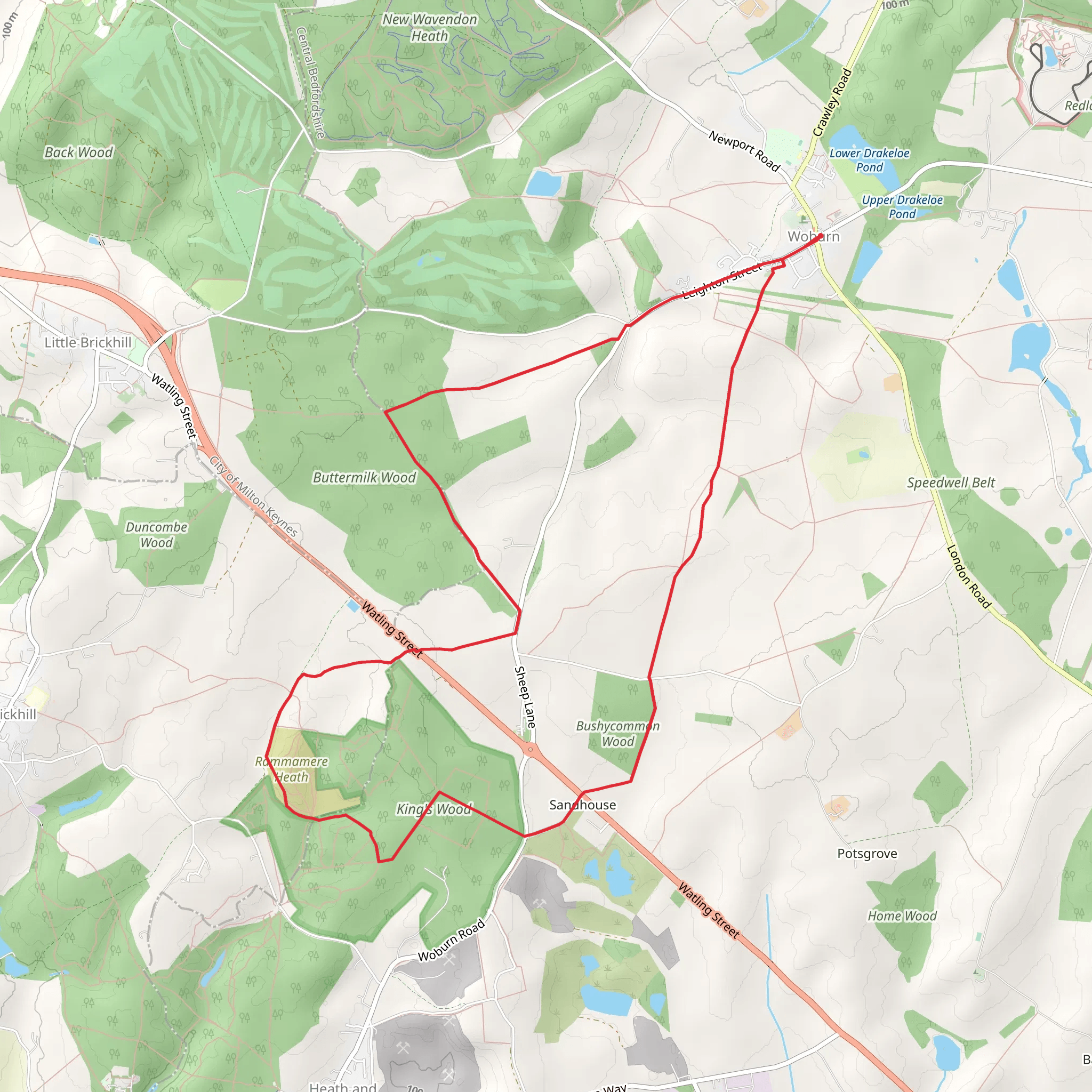 Woburn Circular mobile static map