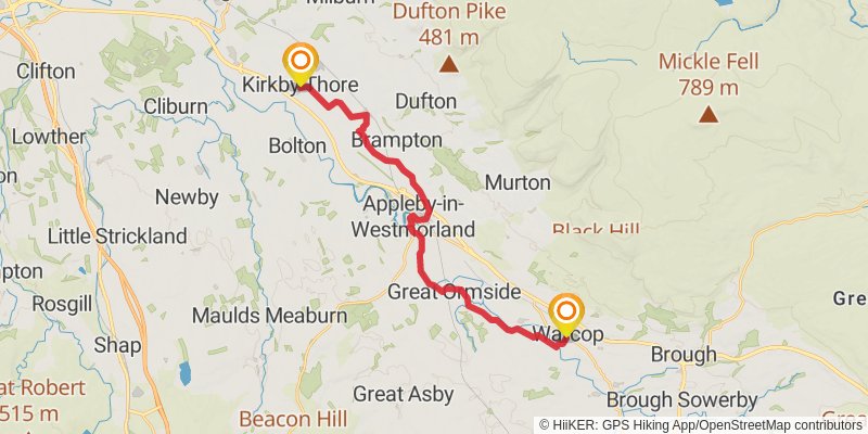 Lady Anne's Way stage 7 Map