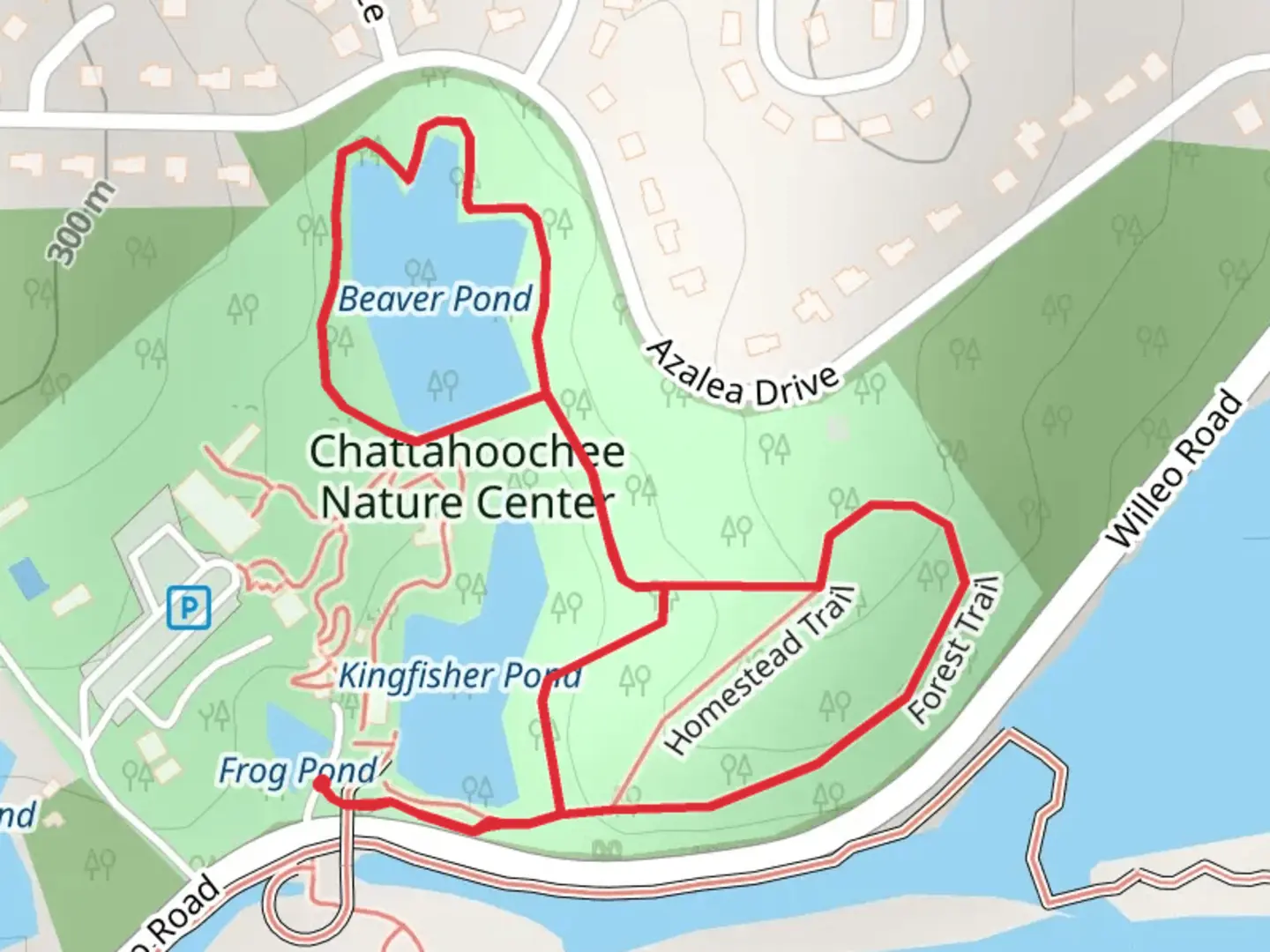 An image depicting the trail Beaver Pond and Kingfisher Pond Loop and its surrounding area.