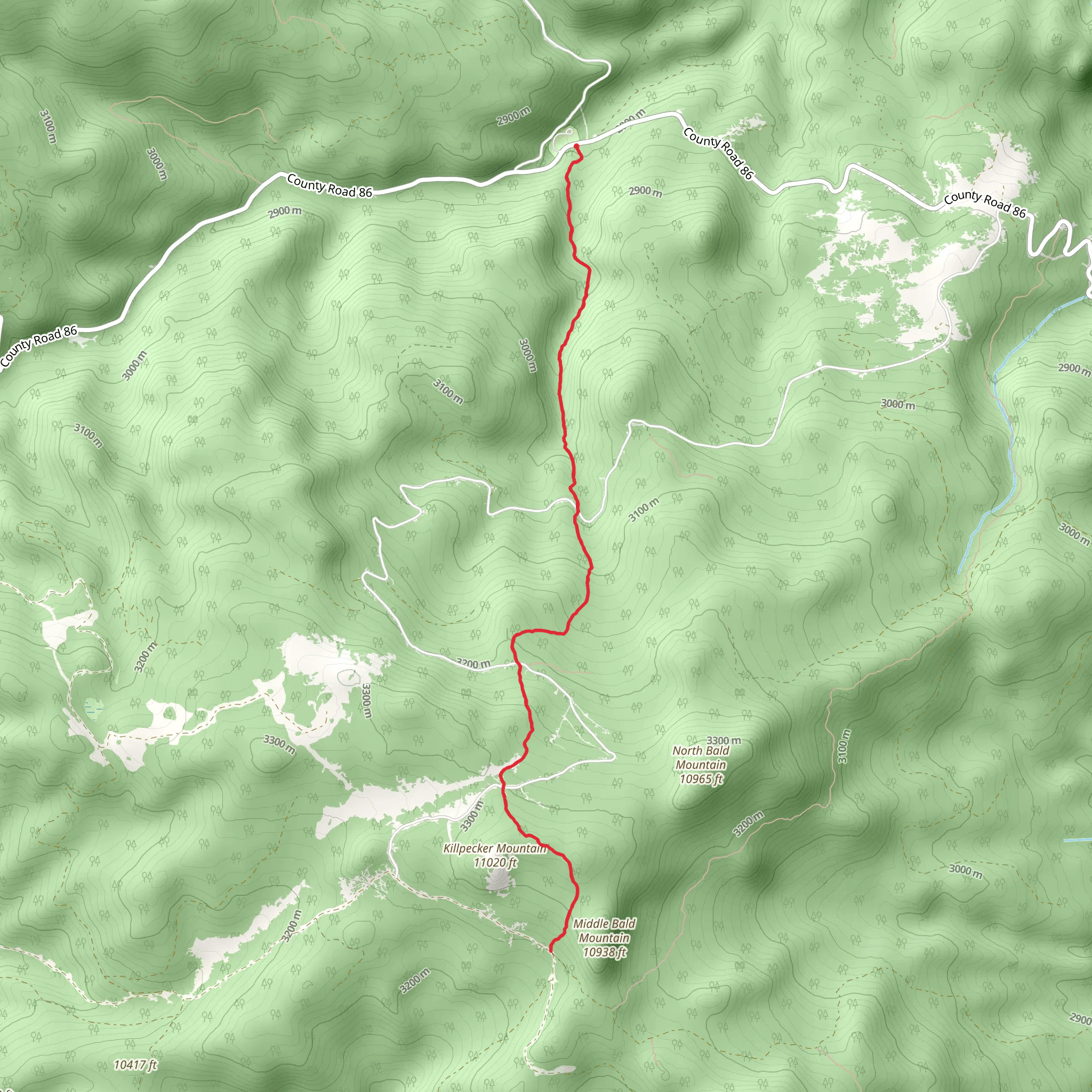 Killpecker Trail mobile static map