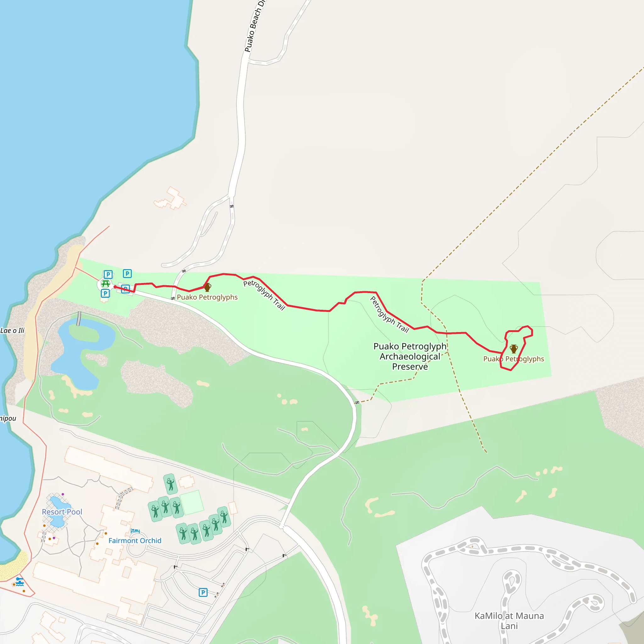 Puako Petroglyph Archaeological Preserve mobile static map