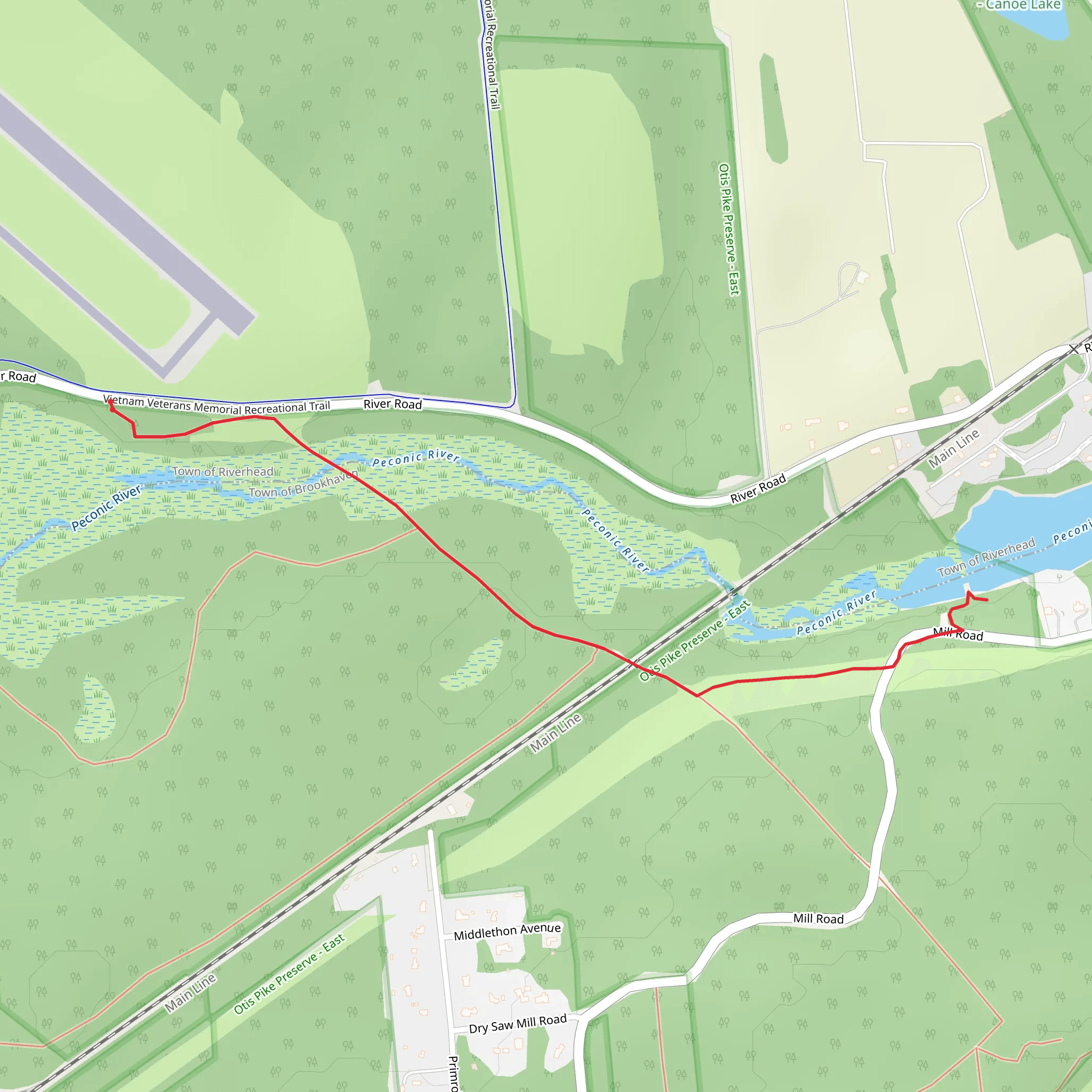 Peconic River from River Road mobile static map