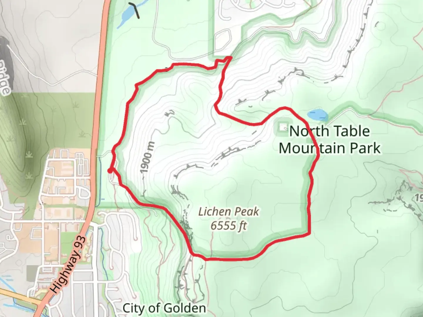 An image depicting the trail North Table and Mesa Top Loop Trail and its surrounding area.