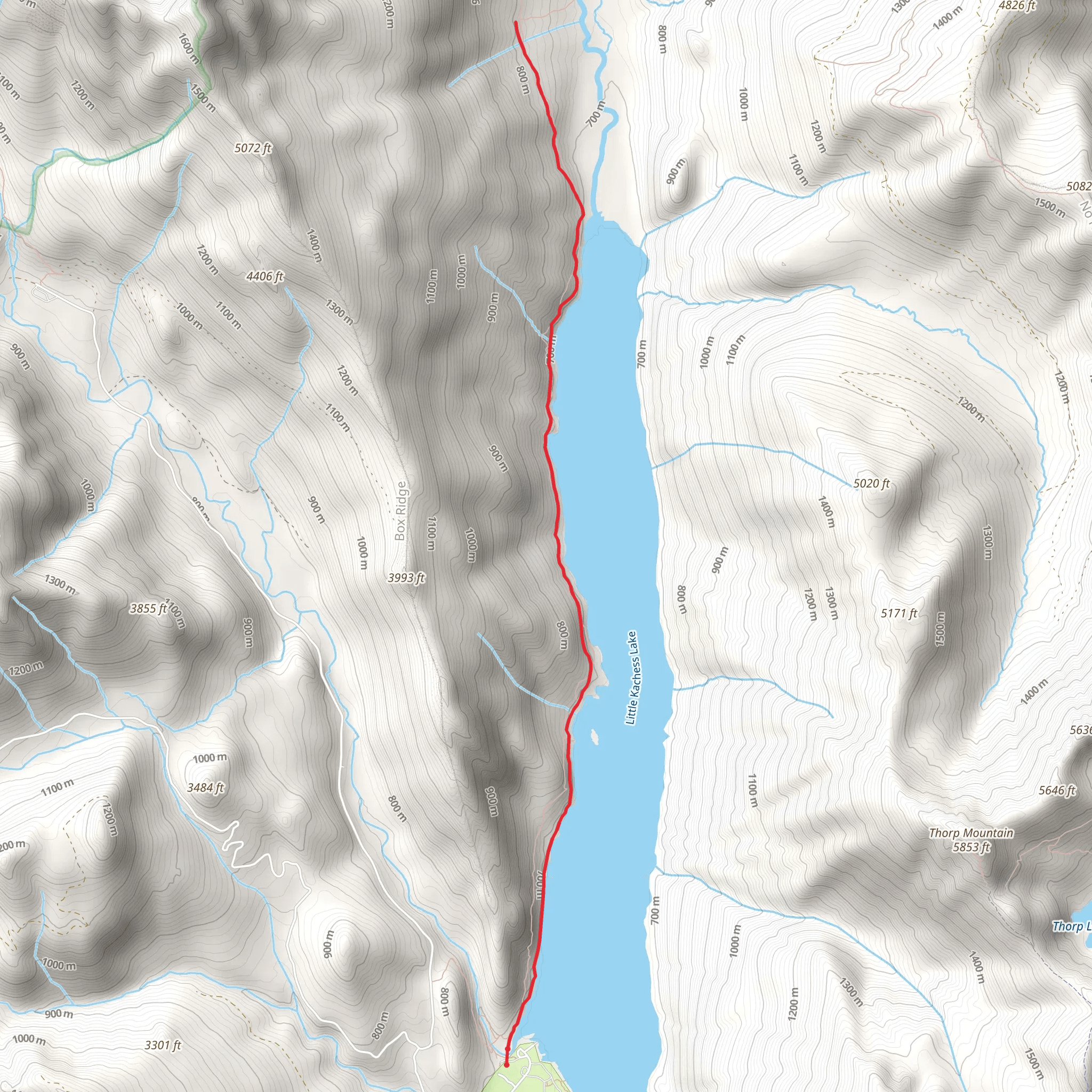 Little Kachess Trail mobile static map