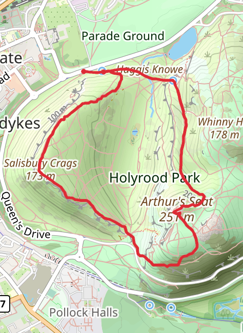 Arthur’s seat  mobile static map
