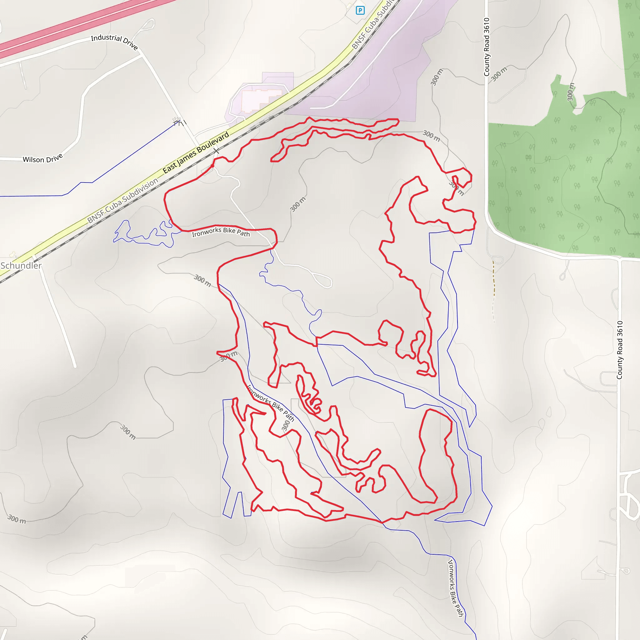 Ironworks Loop Path mobile static map