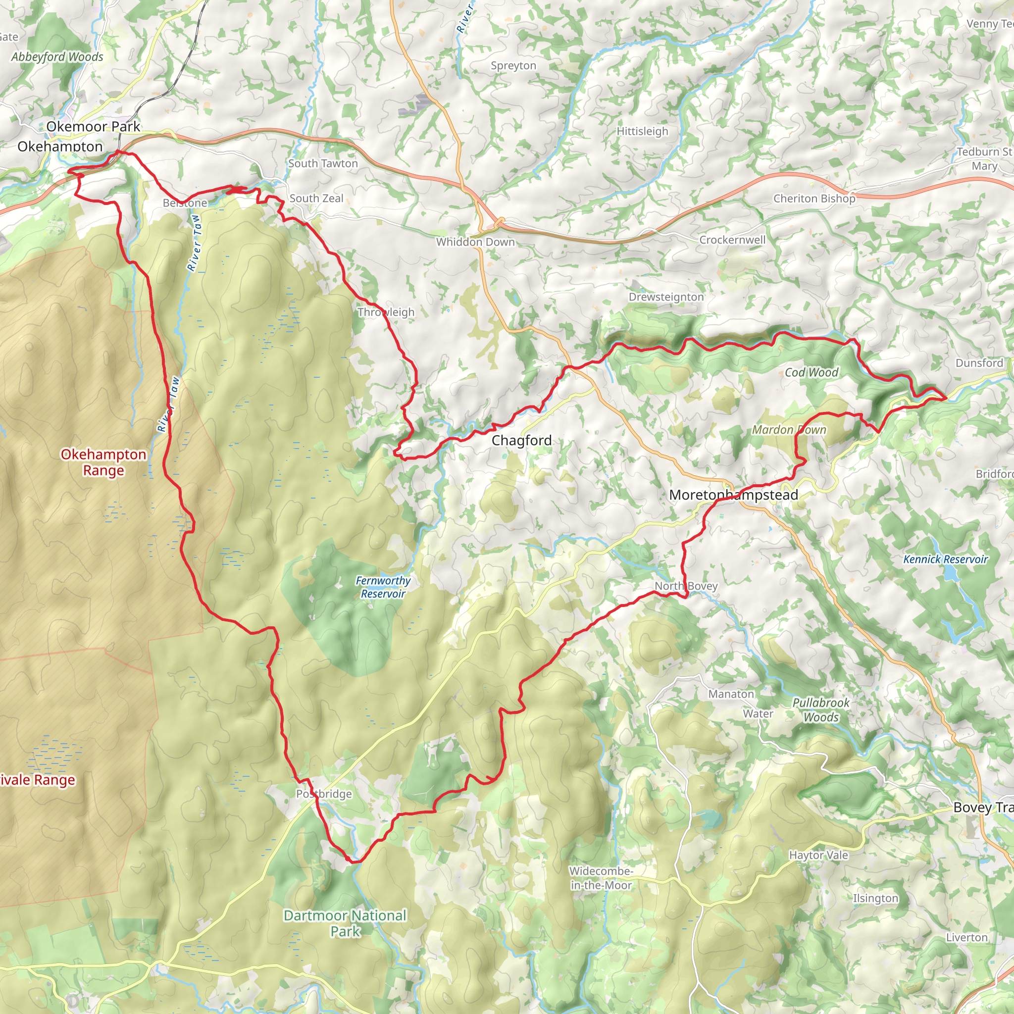Dartmoor Ramble mobile static map